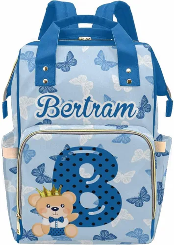 Miniatura 29 de Mochila personalizada para pañales con nombre, mochila grande multifuncional personalizada para pañales de gran capacidad, bolsa de mamá para nueva