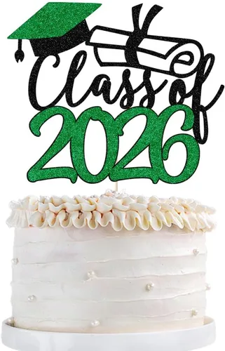 Miniatura 16 de Gold Class of 2025 - Decoración para tartas de graduación con purpurina para la clase de 2025, suministros de fiesta de graduación – Graduados