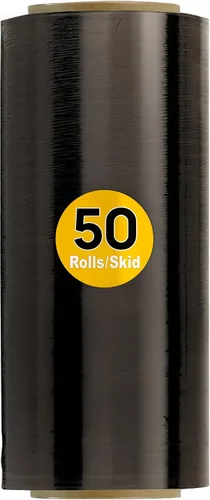 Miniatura 9 de 8NET - Envoltura elástica resistente de 20 x 5000 pies, calibre 80, película retráctil de plástico negro, caja de 1 rollo