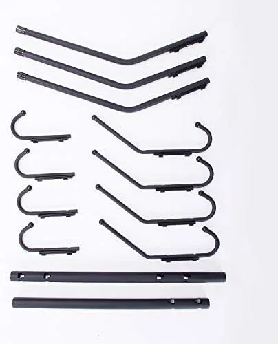 Miniatura 7 de SUN006 - Perchero decorativo con base de metal, 12 ganchos para sombreros, 12 ganchos para chaquetas, sombreros, dormitorio, entrada, oficina