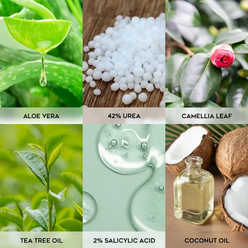 Miniatura 3 de Crema de urea 42% para pies, ácido salicílico, 4 onzas, removedor de callos mejorado para pies, rodillas y codos, hidrata y suaviza la piel, exfolia