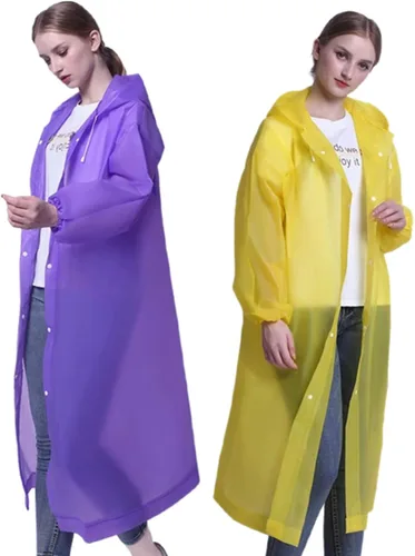 Poncho de lluvia para adultos, reutilizables, paquete de 2 a 5 unidades, capa impermeable de EVA con capucha, equipo de lluvia para hombres y
