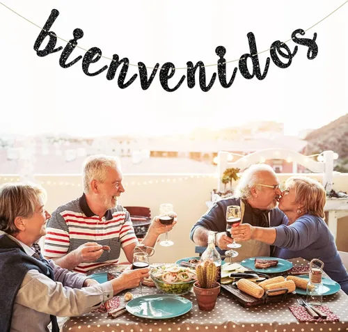 Miniatura 6 de INNORU Cartel de Bienvenidos - Decoración de fiesta mexicana de bienvenida - Cartel español para decoración de fiesta en el hogar - Suministros