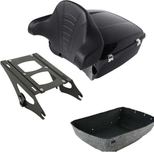 Miniatura 11 de Maletero King de 13.7 pulgadas con almohadilla de respaldo envolvente para Harley Touring Road King Electra Street Glide 2014-2023