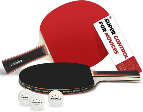 Paletas de ping pong con pelotas y estuche de almacenamiento, mejor control y goma invertida pegajosa, juego de palas de tenis de mesa para juegos