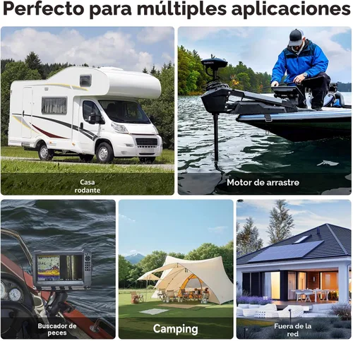 Miniatura 5 de Power Queen Batería Lifepo4 de 12V 100ah de litio, batería de ciclo profundo del grupo 31 con 1280Wh de energía, hasta 15000 ciclos y vida útil