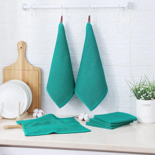 Miniatura 596 de Kitinjoy - Paños de cocina de 100 % algodón, tela de tejido gofrado, paño de limpieza ultrasuave, absorbente y de secado rápido. Beige
