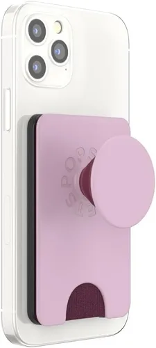 Miniatura 2 de PopSockets Cartera de teléfono con agarre expandible y anillo adaptador para MagSafe, soporte para tarjetas de teléfono, compatible con carga Rosa