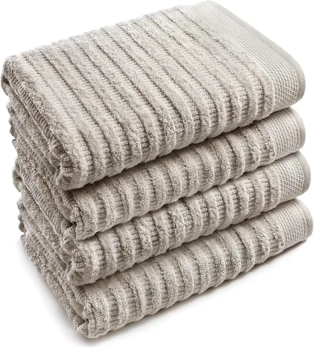 Miniatura 6 de Softerry Juego de toallas de baño de algodón orgánico puro, 100% algodón suave, extra absorbentes y duraderas, de secado rápido de 500 GSM, calidad