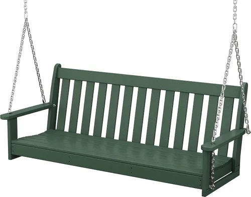 Miniatura 13 de POLYWOOD GNS60BL Vineyard - Columpio para exteriores de 60 pulgadas, color negro