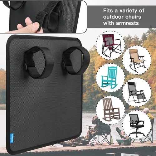 Miniatura 4 de Xxerciz Soporte universal para tazas para silla de campamento, soporte universal para botella de agua para silla reclinable de patio, silla de Gris