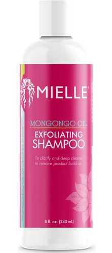 Mielle Organics Mongongo Oil Champú exfoliante para el cabello, champú sin sulfato y exfoliante para el cuero cabelludo para eliminar la suciedad,