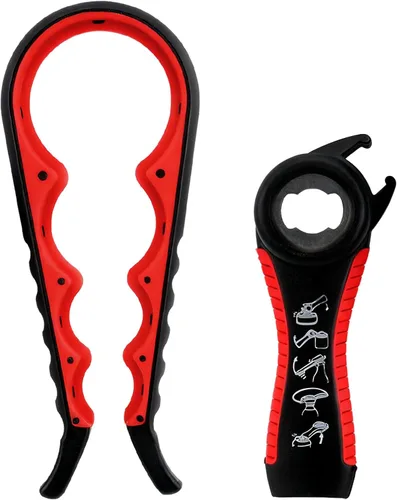 Miniatura 14 de Abrebotellas para manos artríticas, abridor de tarros para ancianos, niños, mujeres, personas con manos débiles, utensilios de cocina 02-Negro
