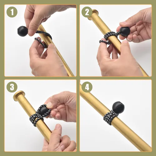 Miniatura 5 de Paquete de 30 cuerdas elásticas con bola, cuerdas elásticas resistentes de 4 pulgadas, lona de toldo con bolas elásticas para amarre de dosel