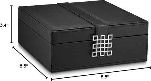 Miniatura 10 de Caja organizadora clásica con 50 compartimientos para joyería: para aretes, anillos, brazaletes o collares