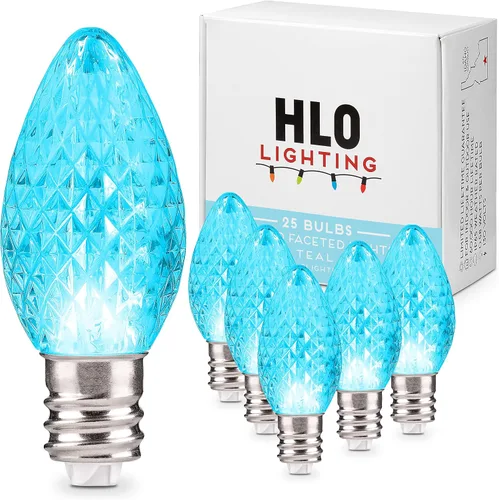 Miniatura 13 de Repuesto de focos de luz navideñas Holiday Lighting Outlet de ledes C7, grado comercial, 3 diodos (ledes) en cada foco, se adapta a los conectores