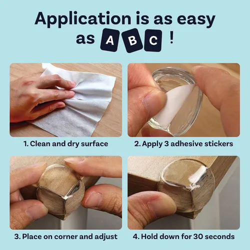 Miniatura 5 de Protector de esquinas para bebés, protector de esquinas de muebles y topes de seguridad para bordes, amortiguadores a prueba de bebés para cubrir