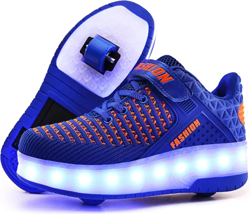 Miniatura 11 de Ufatansy Roller Shoes Girls Boys Sneakers with Wheels Roller Skate Shoes USB Charging LED Light Up Footwear Skates for Beginner Trainers Kids