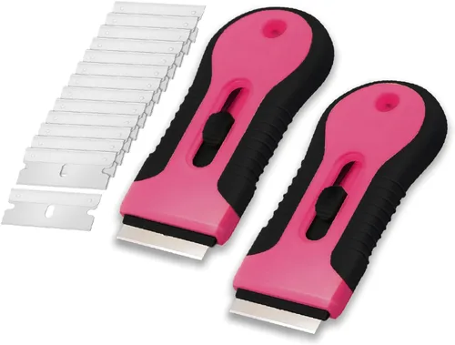 Miniatura 10 de Bates- Raspador de hoja de afeitar, paquete de 2, juego de raspador de afeitar con 30 cuchillas adicionales, raspador de afeitar, raspador