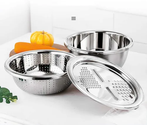 Miniatura 6 de DOITOOL Colador 3 en 1 de cocina multifuncional ralladores de verduras cortador y rallador con cesta de drenaje de acero inoxidable y lavabo