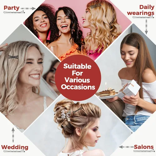 Miniatura 7 de 300 horquillas negras, horquillas para el cabello para mujeres, niñas y niños, pinzas para el cabello de ondas invisibles a granel con caja de Negro