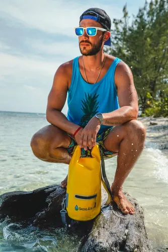 Miniatura 7 de Skog Å Kust DrySak - Bolsa impermeable con tapa enrollable para viajes y al aire libre - tamaños de 5, 10 y 20 litros Naranja