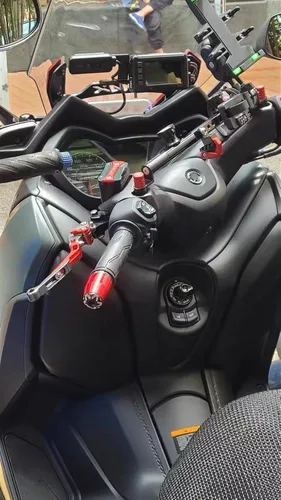 Miniatura 7 de Palancas de embrague de freno ajustables para motocicleta, cerradura de manija de estacionamiento para Yamaha Xmax 125 250 300 400 XMAX250 XMAX300