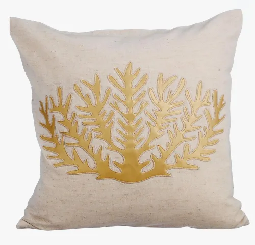 Miniatura 40 de HomeCentric Funda de almohada geométrica beige, 12 x 12 pulgadas, cuadrado de lino y algodón, círculos contemporáneos de Pascua, círculo de la vida