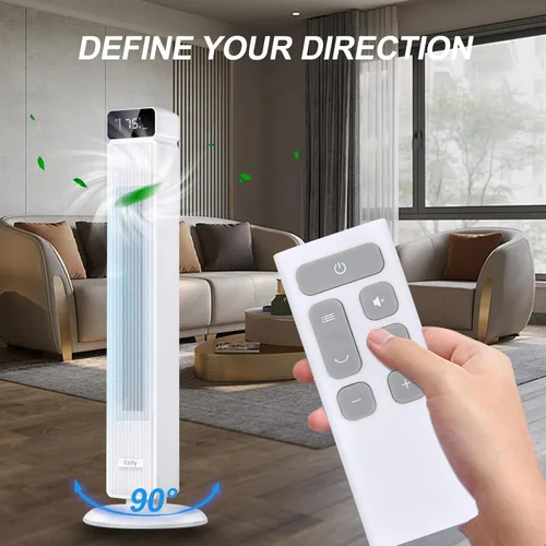 Miniatura 4 de Reemplazo de control remoto del ventilador de torre, compatible con ventilador de torre Ezify de 40 pulgadas PX-TS001, blanco