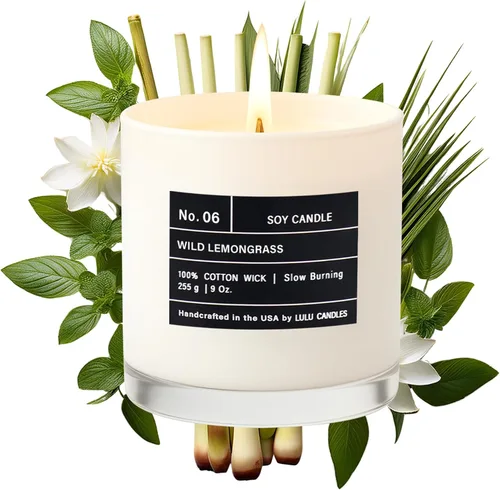 Miniatura 86 de Lulu Candles After Dark - Vela perfumada en tarro de soja de lujo de teca y caoba, vertida a mano en los Estados Unidos, Velas altamente perfumadas