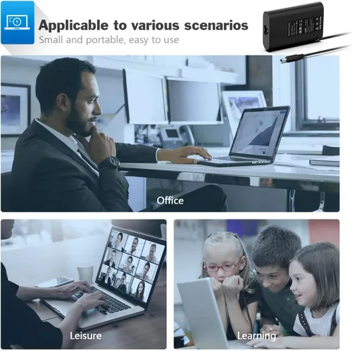 Miniatura 7 de Cargador para portátil de 65 W y 45 W compatible con Dell Inspiron 11, 13, 14, 15, 17, 3000, 5000, 7000, serie N5110, N5010, N7010, N4010, 14, 3421