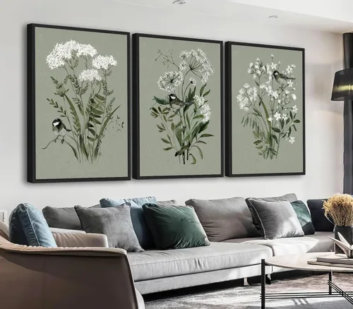 Miniatura 11 de ASDCEUTICALS Lienzo grande para pared, cuadros abstractos marrones para sala de estar, decoración de pared retro estética, pinturas rústicas, obras