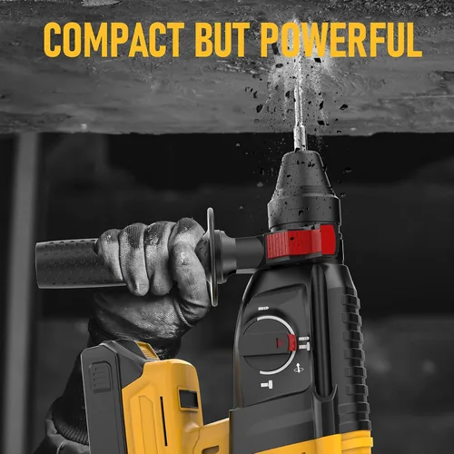 Miniatura 7 de Taladro de Martillo Giratorio Inalámbrico SDS Compatible con Batería Dewalt 20V (SIN Batería) Motor Sin Escobillas, Embrague de Seguridad, 4