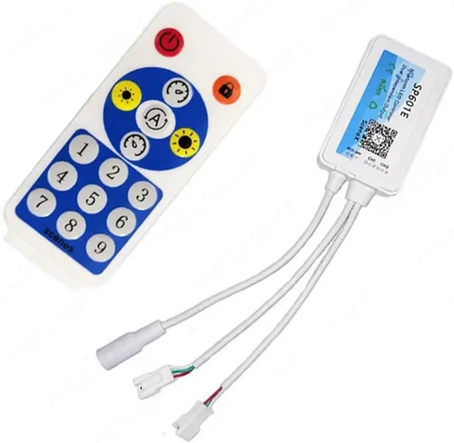 Miniatura 2 de WS2812B WS2811 1903 Micrófono incorporado Música SP601E Controlador Bluetooth con puertos de salida de señal dual para módulo LED Pixel Strip Light