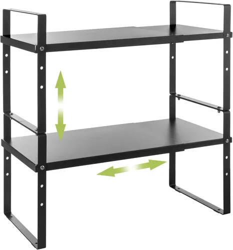 Miniatura 9 de Across-Star - Organizador de estante de gabinete expandible, estantes de almacenamiento de mostrador de cocina apilables, estante de despensa