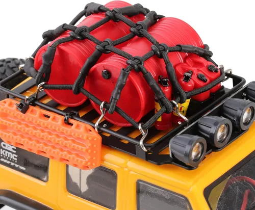Miniatura 7 de INJORA Red de equipaje de techo RC con ganchos para 1/18 TRX4M Axial SCX24 C10 JLU Gladiator Bronco piezas de actualización 1/24 RC Accesorios