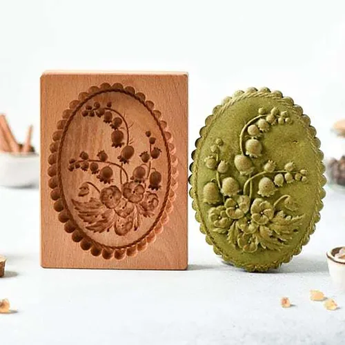 Miniatura 27 de Molde de Galletas de Madera, Molde de Horneado 3D, Herramienta de Decoración de Gravura para Artesanía, Adecuado para Halloween, Acción de Gracias