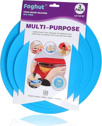 Tapete multiuso para microondas, paquete de 3 salvamanteles, almohadilla caliente, soportes para ollas, tapete individual, soporte para utensilios,