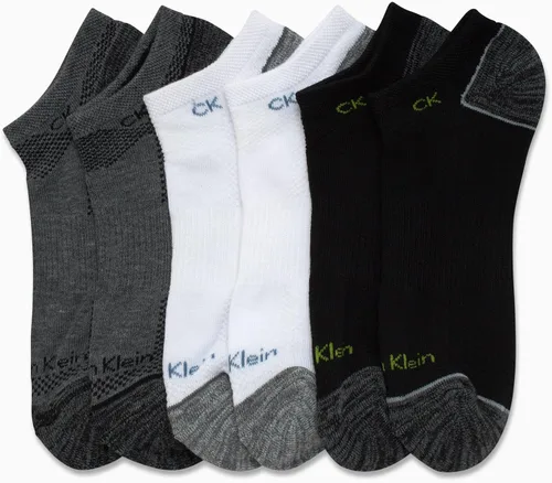 Miniatura 164 de Calvin Klein Calcetines para hombre, mezcla de algodón, acolchados, sin talla, forro de calcetines atléticos (6 unidades)