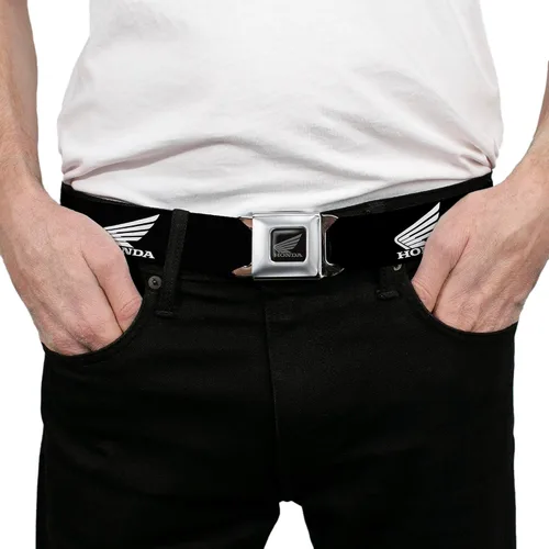 Miniatura 3 de Buckle-Down Cinturón de seguridad - HONDA Motorcycle Logo Negro/Blanco