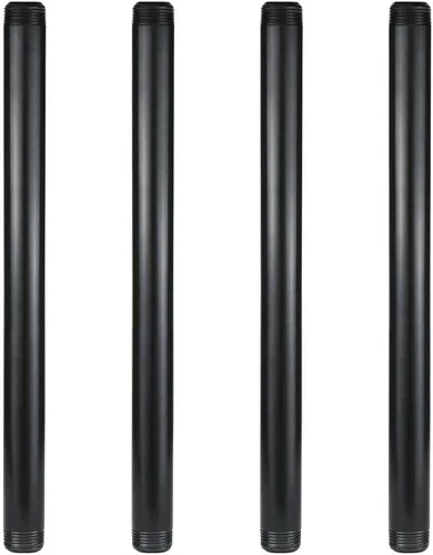 Miniatura 19 de GeilSpace Tubo de metal negro precortado de 1 x 28 pulgadas, acero industrial que se adapta a tubos y accesorios roscados negros estándar de una