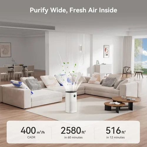 Miniatura 4 de Purificadores de aire para el hogar con materia – Cubre 2580 pies cuadrados compatibles con Google Home, Alexa y Smarthings, HEPA 13 y prefiltro
