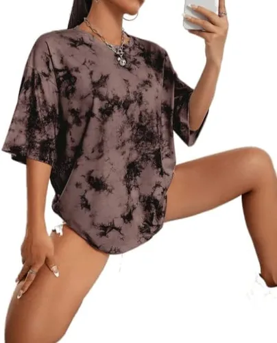 Miniatura 4 de Avanova Camisetas de gran tamaño con diseño de calavera para mujer, diseño de esqueleto vintage, ajuste holgado