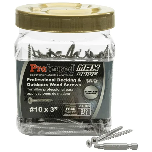 Miniatura 14 de Tornillos de madera profesionales para terrazas y exteriores, revestimiento SKT® de bronce - Spray de sal de 1500 horas, #8 X 2, 6 lóbulos 20