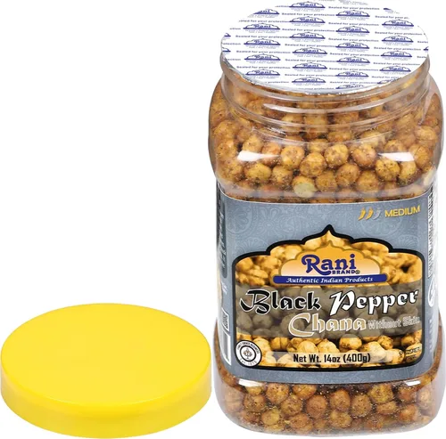 Miniatura 8 de Rani Chana asada (garbanzos) Sabor pimienta negra 14oz (400g) Tarro PET ~ Todo natural Vegano Sin conservantes Apto para gluten Kosher