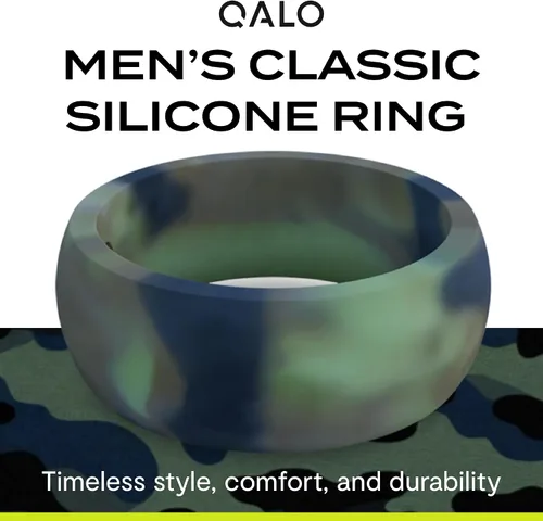 Miniatura 54 de QALO - Colección de anillos de silicona clásicos para hombre