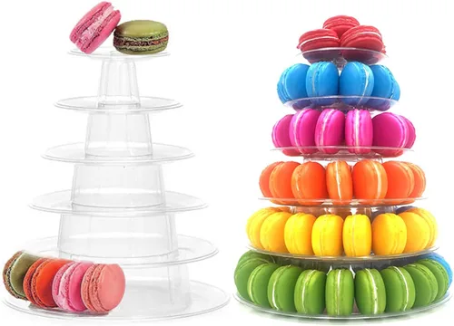 Miniatura 10 de Soporte redondo de 3 niveles para cupcakes, soporte de torre de acrílico para pasteles, estante de exhibición de macarons, galletas, dulces, bufé