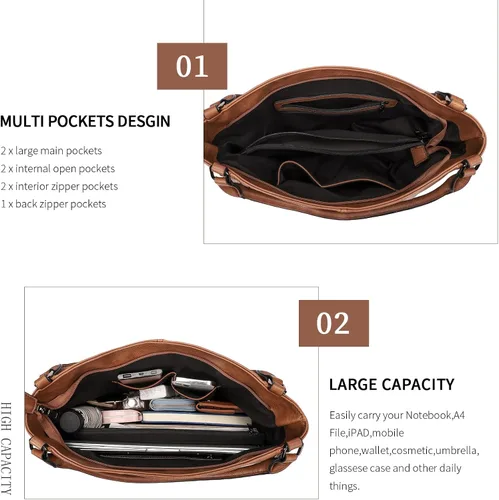 Miniatura 4 de Monederos grandes para mujer, bolsos de hombro para mujer