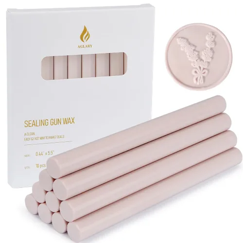 Miniatura 9 de 10 varillas de cera de sellado color gris pardo para pistola de pegamento, ideales para sellos de cera, perfectos para invitaciones de boda