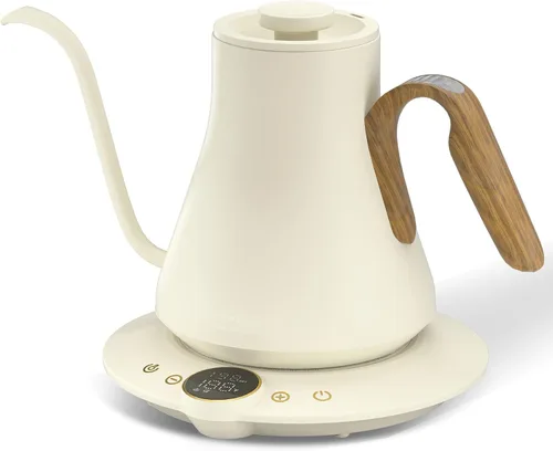 Miniatura 10 de Cocinare Hervidor eléctrico de cuello de cisne, control preciso de temperatura de ±0.5 °F, calentamiento rápido de 1500 W, café y té, acero